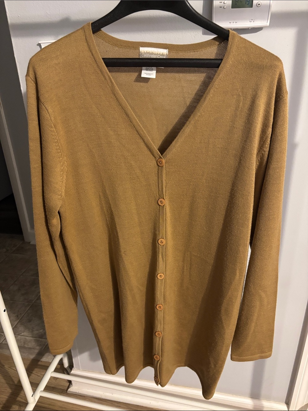 Vintage Retro Coldwater Creek Women's Button-Front V-Neck Cardigan Wool Blend